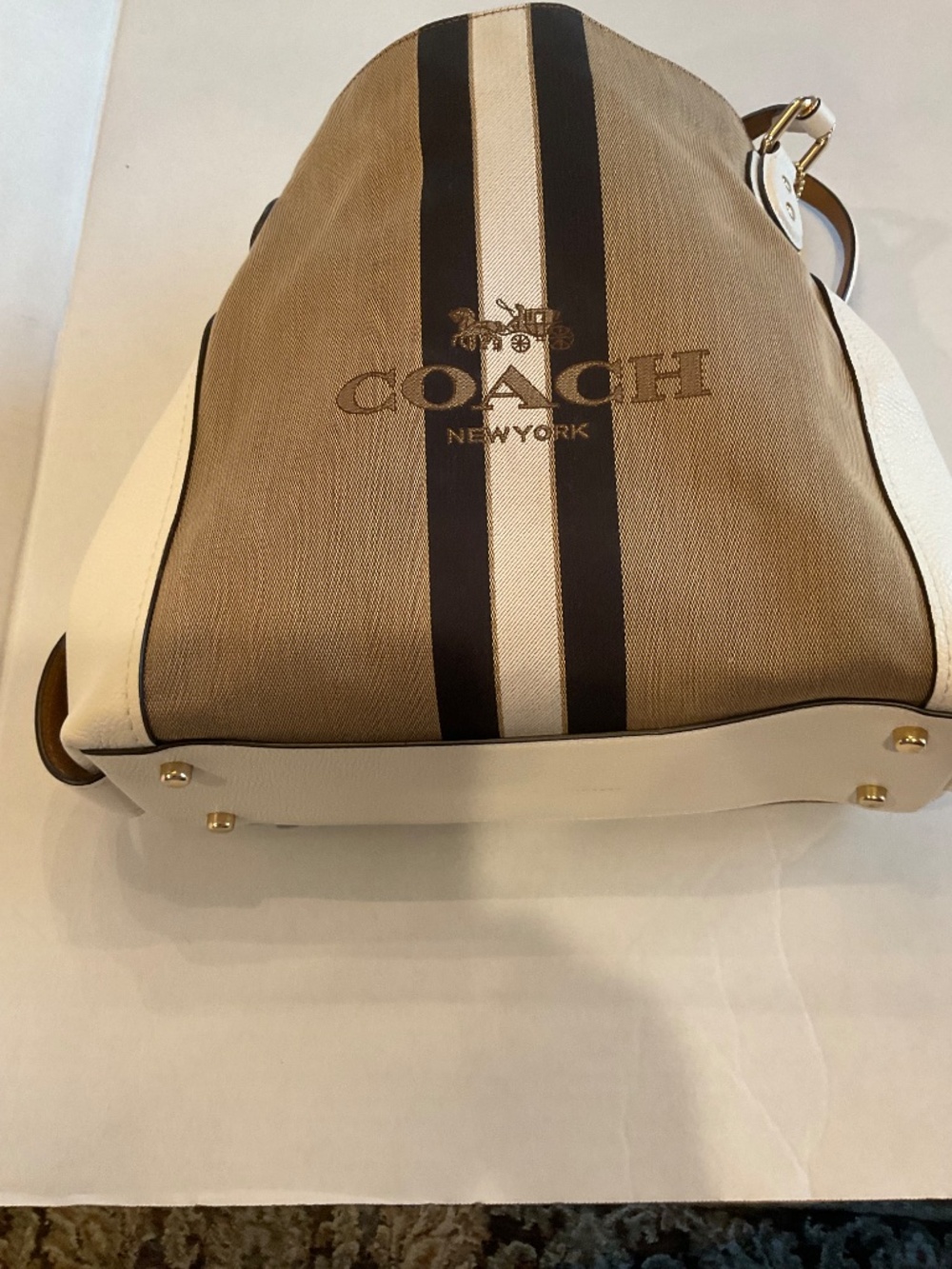 Coach Horse and Carriage Jacquard Edie Shoulder Bag Style number 31698 - Picture 3 of 15